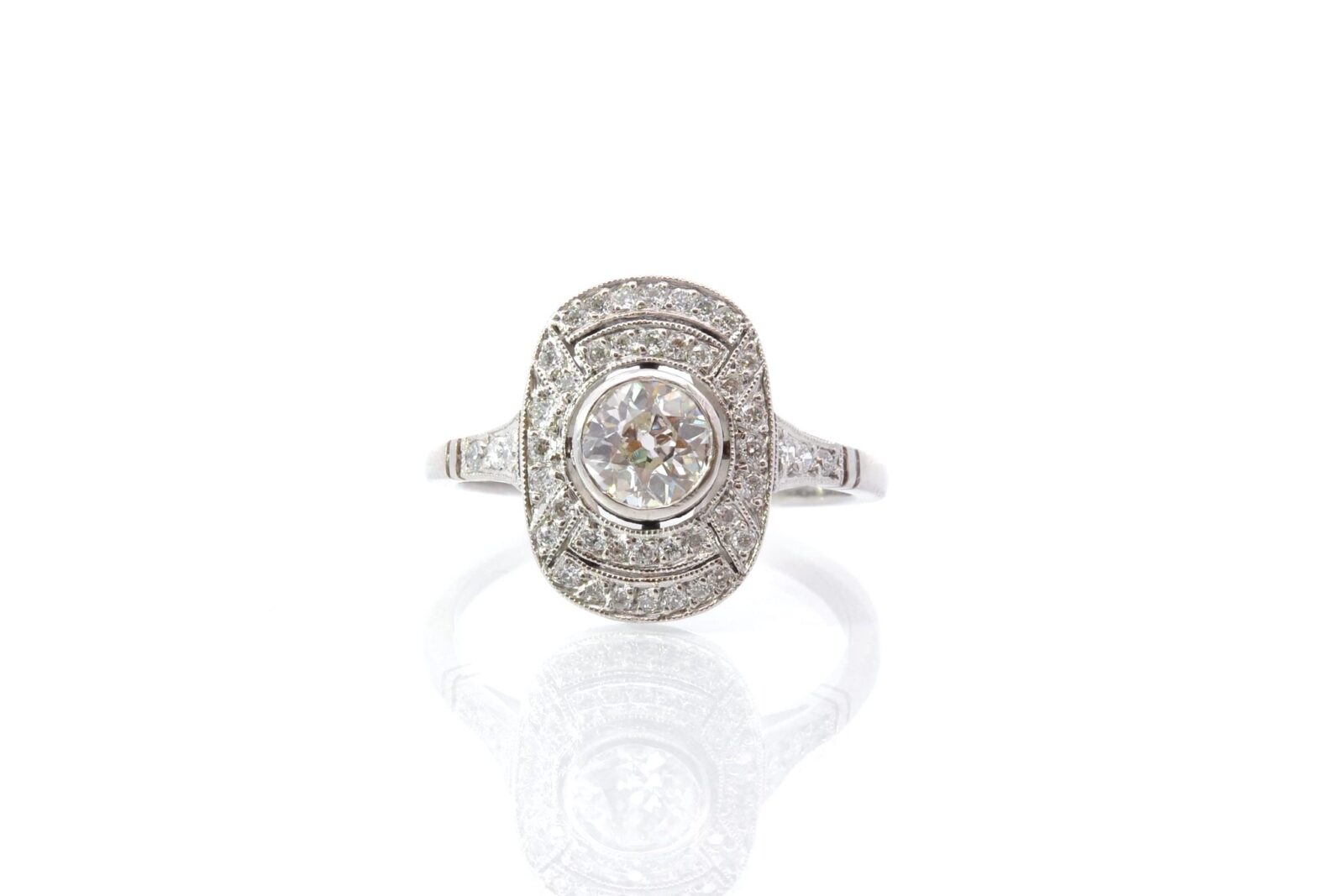 Bague art déco diamant 0,58 ct