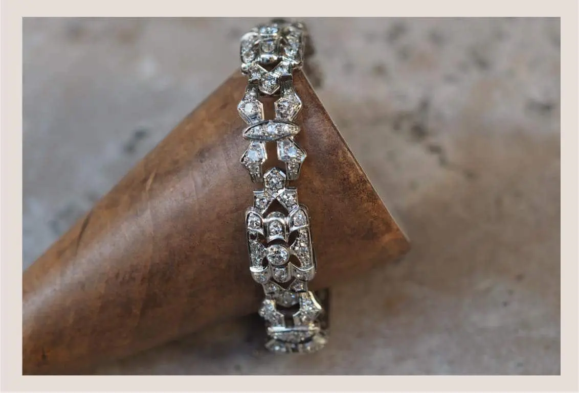 bracelet bracelet diamants art déco
