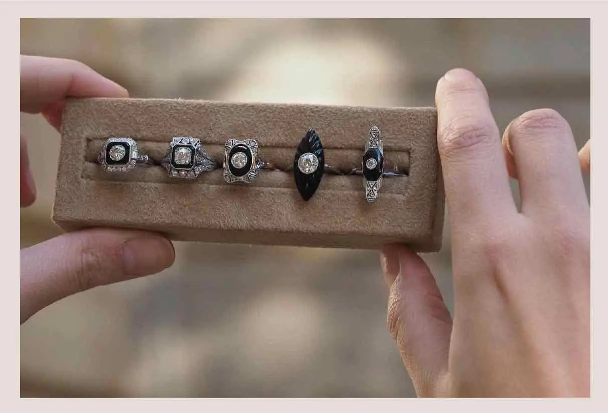 onyx- bague onyx ancienne